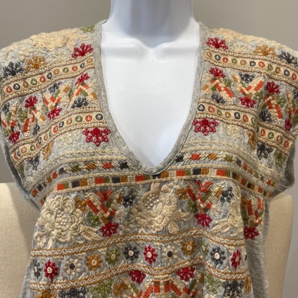 NWT Johnny Was Aliya Deep Scoop Embroidered tunic M - Picture 2 of 5